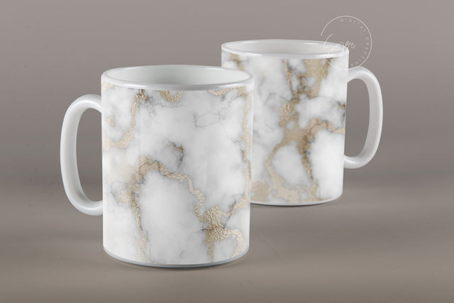 Marble White Black and Gold Abstract Sublimation Wrap Design, Marble Mug Wrap, 11 & 15 Oz Mug Cricut Press Sublimation Wrap, Marble Pattern Sublimation Syre Digital Creations 