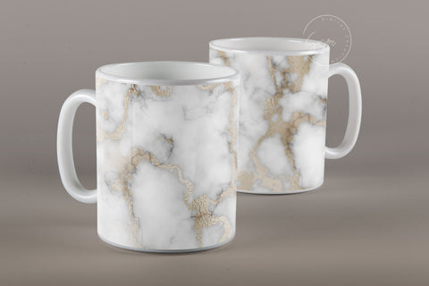 Marble White Black and Gold Abstract Sublimation Wrap Design, Marble Mug Wrap, 11 & 15 Oz Mug Cricut Press Sublimation Wrap, Marble Pattern Sublimation Syre Digital Creations 