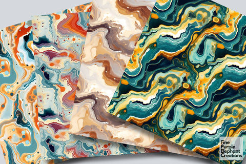 Marbled Earth Tone | Abstract Sublimation Digital Pattern Fine Purple Elephant Creations 