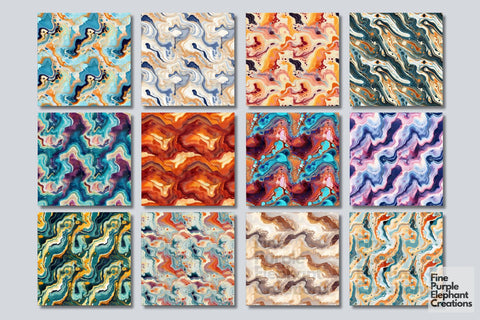 Marbled Earth Tone | Abstract Sublimation Digital Pattern Fine Purple Elephant Creations 
