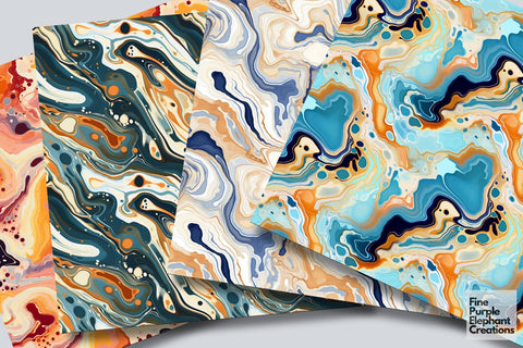 Marbled Earth Tone | Abstract Sublimation Digital Pattern Fine Purple Elephant Creations 