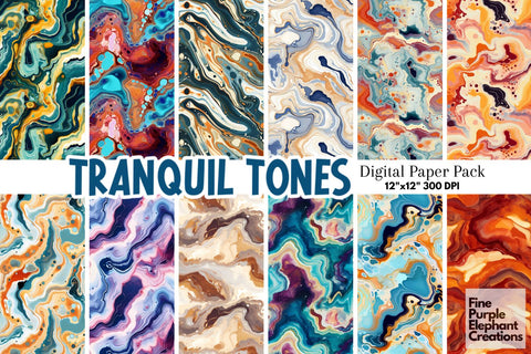 Marbled Earth Tone | Abstract Sublimation Digital Pattern Fine Purple Elephant Creations 