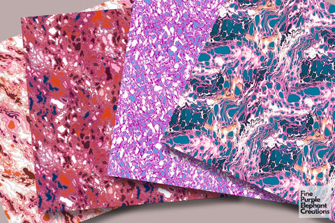 Marbled Pink | Abstract Sublimation Digital Pattern Fine Purple Elephant Creations 