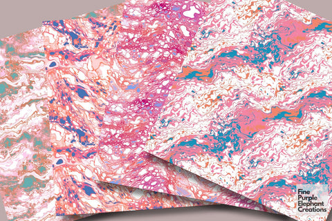 Marbled Pink | Abstract Sublimation Digital Pattern Fine Purple Elephant Creations 