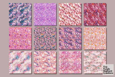 Marbled Pink | Abstract Sublimation Digital Pattern Fine Purple Elephant Creations 