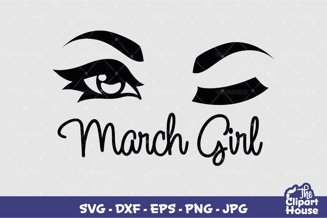 March Girl SVG The Clipart House 