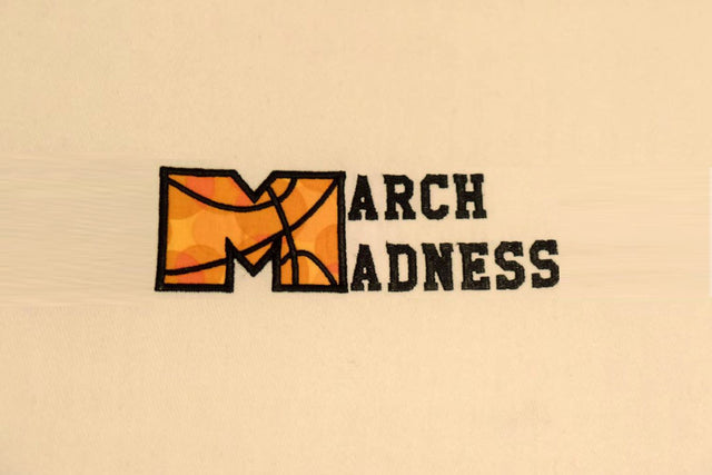 March Madness Basketball Applique Embroidery Embroidery/Applique Designed by Geeks 