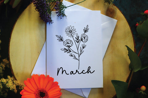 march wildflower svg design SVG sk.swapon Roy 
