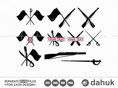 Marching Band, Color Guard Rifle Sabre, Cut file, for silhouette, svg, eps, dxf, png, clipart, cricut design space, vinyl cut files SVG dahukdesign 