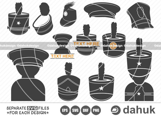 Marching Band Hat SVG, Marching Band Hat dxf, Shako Hat svg, Marching Band Hat with Plume Svg, Marching Band Hat Silhouette, Color Guard, Cut file, for silhouette, svg, eps, dxf, png, clipart cricut design space, vinyl cut files SVG dahukdesign 