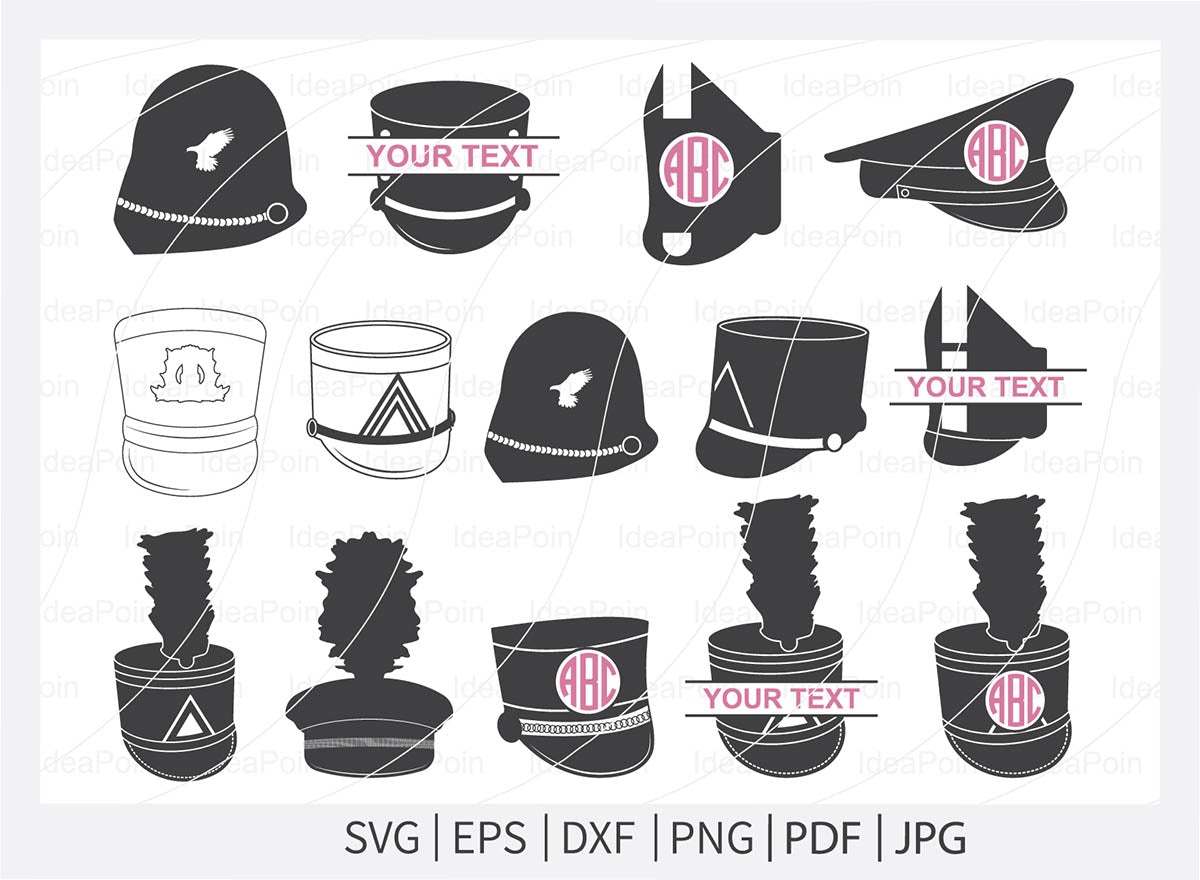 marching band hat with plume clipart