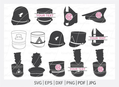 Marching Band Hat SVG, Marching Band SVG, Marching Band Hat with Plume SVG, Shako Hat svg, Marching Band Hat Silhouette, Color Guard svg SVG Dinvect 