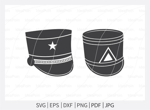 Marching Band Hat SVG, Marching Band SVG, Shako Hat svg, Marching Band Hat Silhouette, Color Guard SVG, Vector, Cricut file, Marching Band SVG Dinvect 