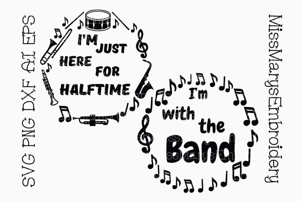Marching Band Musical Monogram Rings - So Fontsy