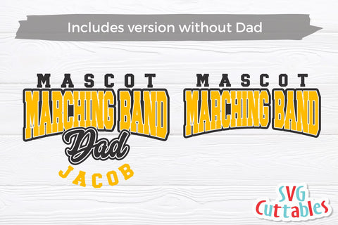 Marching Band svg Cut File - Marching Band Dad Template 005- svg - eps - dxf - png - Marching Band - Silhouette - Cricut - Digital Download SVG Svg Cuttables 