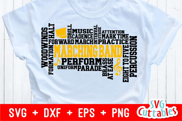 Marching Band Word Art SVG Svg Cuttables 