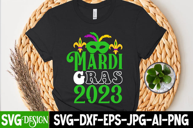 Mardi Gras 2023 SVG Cut File, Mardi Gras 2023 SVG Design SVG BlackCatsMedia 