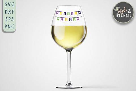 Mardi Gras Banner SVG - Mardi Gras SVG Style and Stencil 