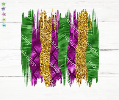 Mardi Gras brush strokes Png, Sublimation Png Sublimation _HelArtShop_ 