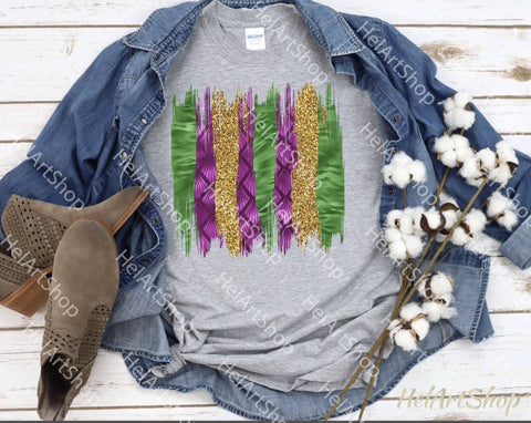 Mardi Gras brush strokes Png, Sublimation Png Sublimation _HelArtShop_ 