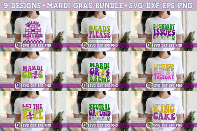 Mardi Gras Bundle SVG DXF EPS PNG SVG Greedy Stitches 