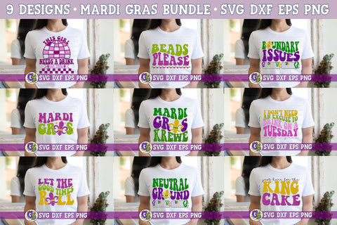 Mardi Gras Bundle SVG DXF EPS PNG SVG Greedy Stitches 
