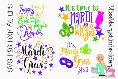 Mardi Gras Bundle SVG MissMarysEmbroidery 