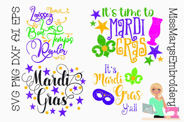 Mardi Gras Bundle SVG MissMarysEmbroidery 
