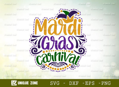 Mardi Gras Carnival | Happy Mardi Gras Typography Design | T-shirt Design SVG Unique Zone 