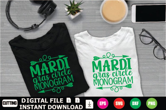 Mardi Gras Circle Monogram SVG Shahin alam 