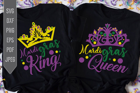 Mardi Gras Couples Shirts Svg. Mardi Gras King And Queen Svg. Mardi Gra Parade. Matching Shirts Svg. Boyfriend Girlfriend Svg. Fat Tuesday. SVG Mint And Beer Creations 