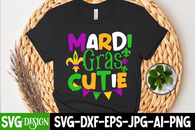 Mardi Gras Cutie SVG Cut File, Mardi Gras Cutie SVG Design SVG BlackCatsMedia 