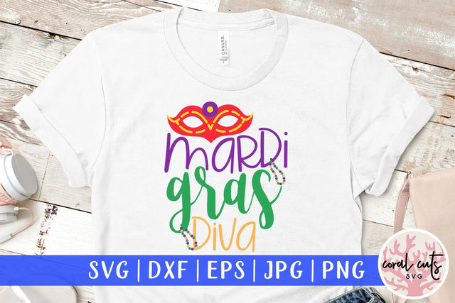 Mardi Gras Diva - Mardi Gras SVG EPS DXF PNG SVG CoralCutsSVG 