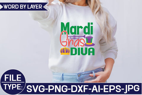 Mardi Gras Diva SVG Cut File SVG Studio Innate 