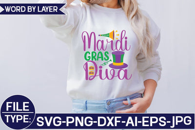 Mardi Gras Diva SVG Cut File SVG Studio Innate 