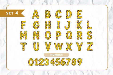 Mardi Gras Doodle Alphabet with Hand Drawn Numbers & Clipart Font Regulrcrative 