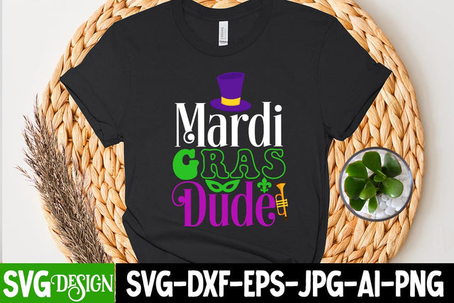 Mardi Gras Dude SVG Cut File, Mardi Gras Dude SVG Design SVG BlackCatsMedia 