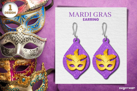 Mardi Gras Earrings| Earrings SVG Bundle | Laser Cut SVG SvgOcean 