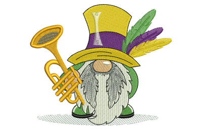 Mardi Gras Gnome Embroidery Designs, Holiday Embroidery Designs, New Orleans Festival Embroidery/Applique DESIGNS NextEmbroidery 