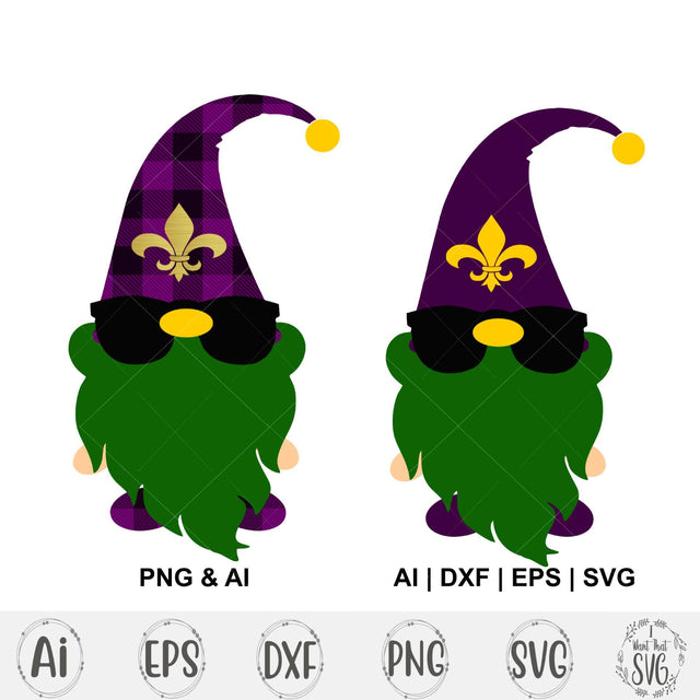 Mardi Gras Gnome SVG I Want That SVG 
