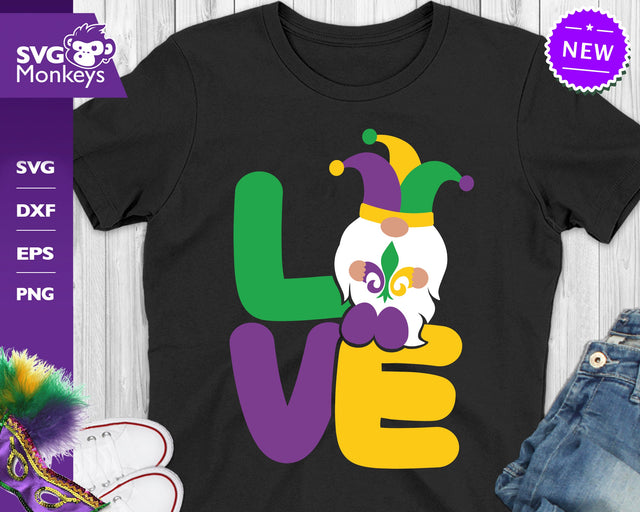 Mardi Gras Gnome Svg, Love Gnome Svg, Mardi Gras SVG SvgMonkeys 