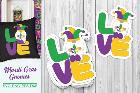 Mardi Gras Gnome Svg, Love Gnome Svg, Mardi Gras SVG SvgMonkeys 