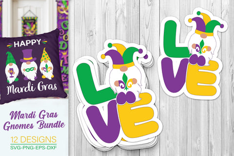 Mardi Gras Gnomes Bundle, Gnomes Svg, Mardi Gras Svg SVG SvgMonkeys 