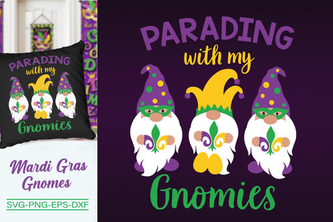Mardi Gras Gnomes Svg, Parading With My Gnomies Svg SVG SvgMonkeys 