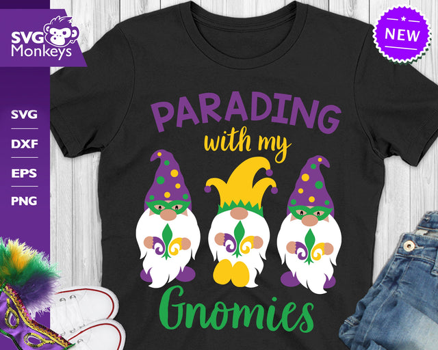 Mardi Gras Gnomes Svg, Parading With My Gnomies Svg SVG SvgMonkeys 