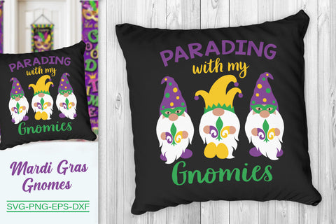 Mardi Gras Gnomes Svg, Parading With My Gnomies Svg SVG SvgMonkeys 