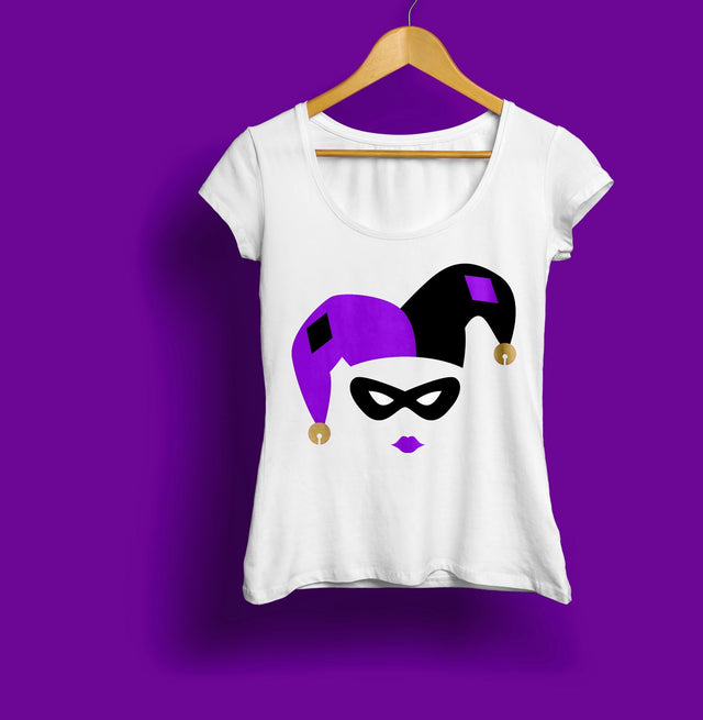 Mardi Gras Harlequin Girl SVG Designed by Geeks 