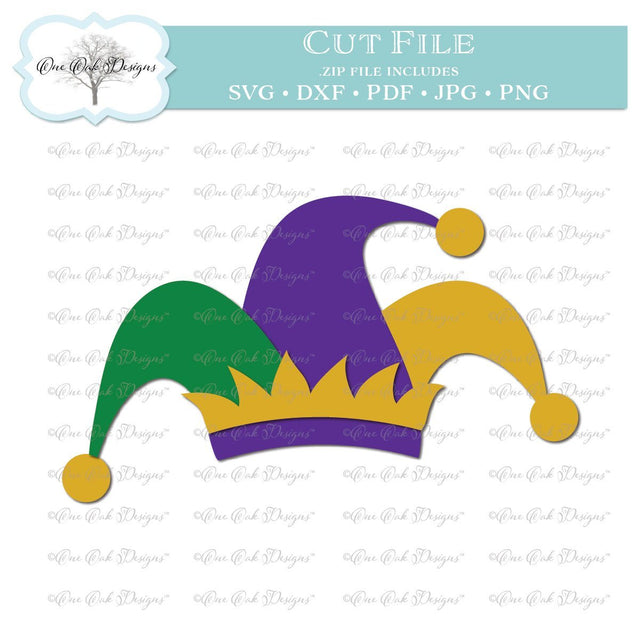 Mardi Gras Hat SVG One Oak Designs 