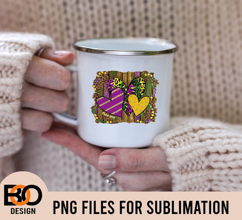 Mardi Gras Heart PNG, Mardi Gras PNG, Sublimation PNG Design, Mardi Gras festival png Sublimation BOO-design 