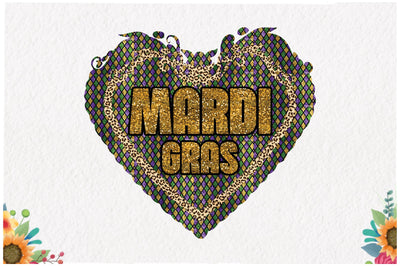 Mardi Gras Heart Sublimation Sublimation Jagonath Roy 